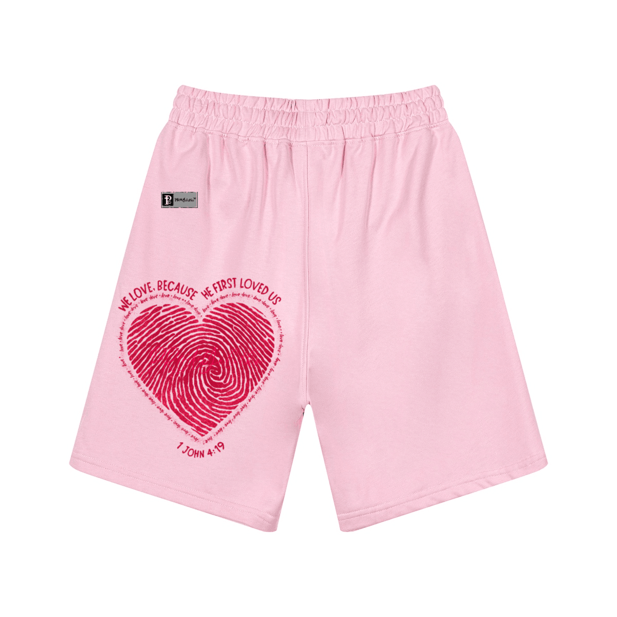 "HE FIRST LOVED US" Premium Unisex Casual Sweat Shorts