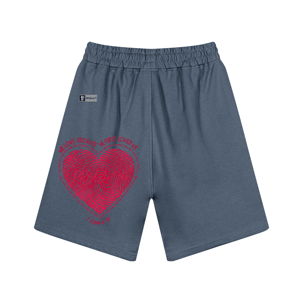 "HE FIRST LOVED US" Premium Unisex Casual Sweat Shorts