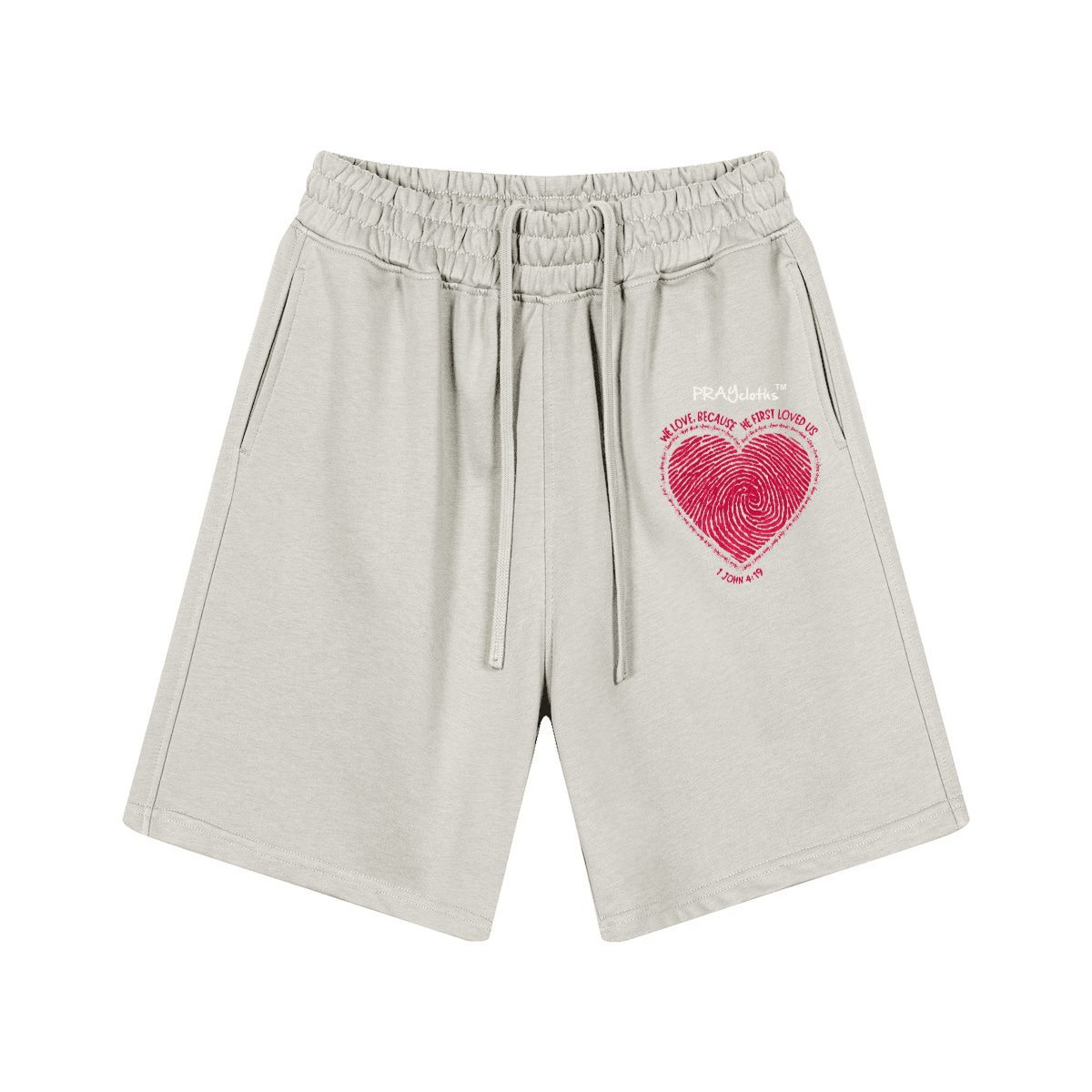 "HE FIRST LOVED US" Premium Unisex Casual Sweat Shorts