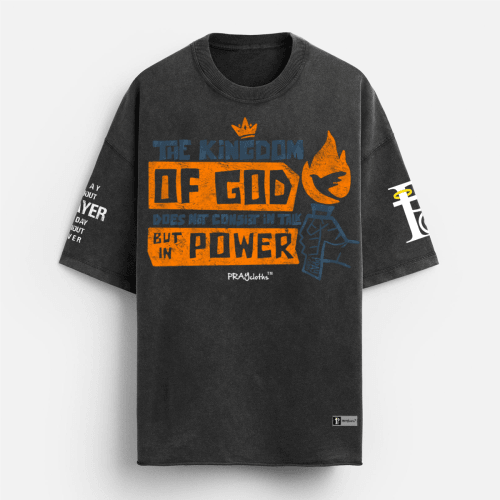 "KINGDOM OF GOD" Premium Cotton Unisex Washed Oversized T-Shirt