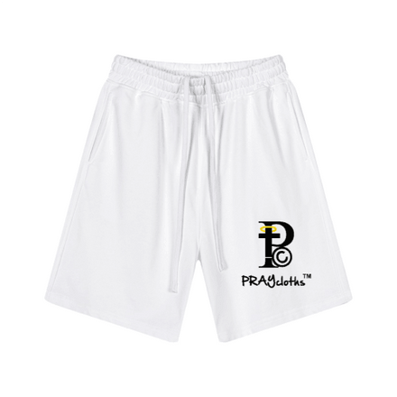 "Pc" Logo Premium Cotton Kids Streetwear Shorts