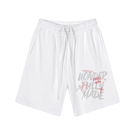 "WONDERFULLY MADE" Premium Cotton Kids Streetwear Shorts