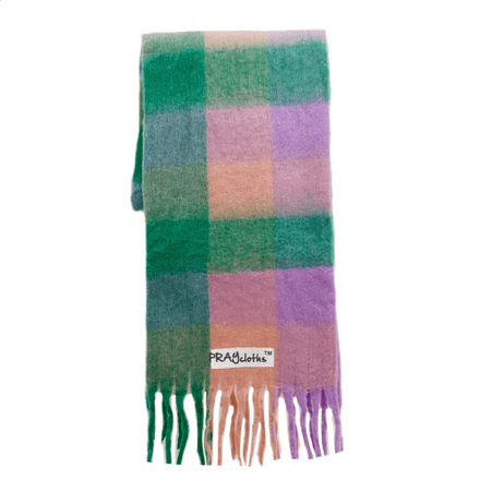 "PRAYcloths" Faux Cashmere Tassel Scarf