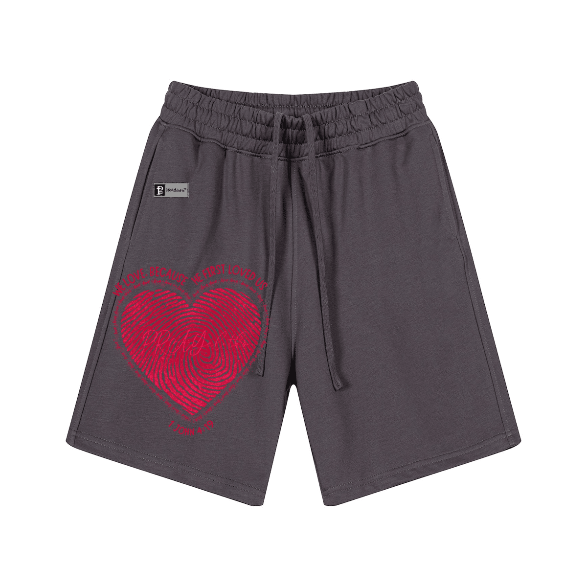 "HE FIRST LOVED US" Premium Unisex Casual Sweat Shorts